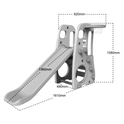 Ogrodowy Plac Zabaw dla dzieci Zeżdżalnia Huśtawka 3w1 Lion Błekit TB-201A.NEW